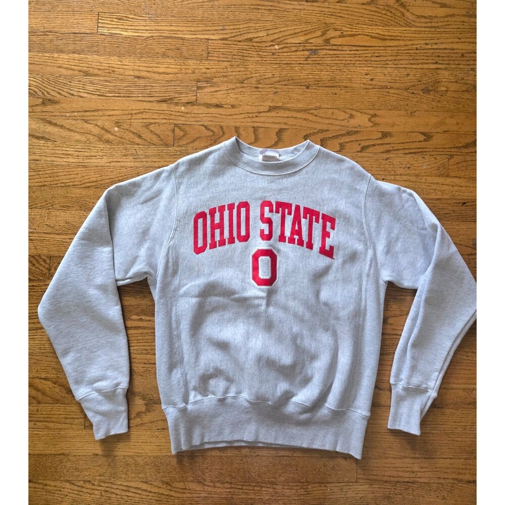 Champion Reverse Weave Ohio State Crewneck Sweatshirt Gray Size Small
